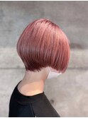 小顔プツっとグラボブ×ペールダスティピンク