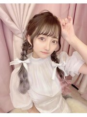 ゆりあんぬちゃんにふわふわおさげさん 歌舞伎町ヘアセット