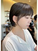 【黒髪】ナチュラルな耳掛けショートボブ☆