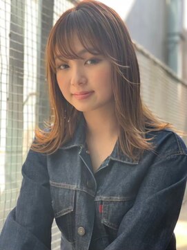 オースティン 調布アミックス(AUSTIN) 大人かわいい前髪セシルカットココアブラウンフリンジウェーブ