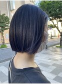 【REJOICE hair】アッシュヴァイオレット×パッツンボブ