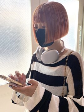 ベティ(Bettie) オレンジヘア ミニボブ 韓国風ヘア