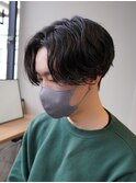 センターパートニュアンスパーマ韓国カルマパーマコンマヘア