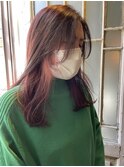 ピンクバイオレット　インナーカラー