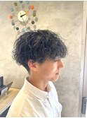 波巻きスパイラル/刈り上げマッシュ/重めパーマ