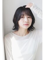 チェレ アズーリ 狭山店(Chere azuri)&nbsp;黒髪小顔に見えるひし形レイヤーボブ/前髪あり/ナチュラルヘア