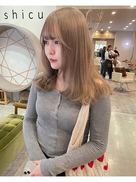 ラシク(rashicu) 韓国レイヤーカット・モカベージュ