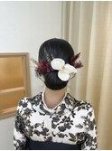 タイトシニヨン 着物ヘア アップスタイル まとめ髪 袴ヘア