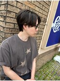 メンズハイライトカラー×センターパート