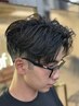 カット+ポイントパーマ￥8980(#梅田#メンズカット#ウルフカット)