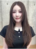 韓国レイヤー/韓国風/顔周り/髪質改善/黒髪/ブリーチなし 立川