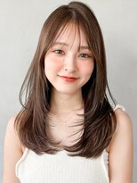 デジタルパーマ前髪美髪大人可愛いこなれミディイメチェン