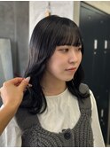透明感ブリーチなしブルーブラック