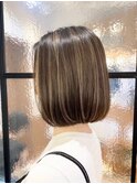 ハイライトボブスタイル