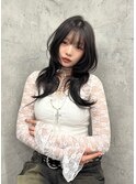 韓国風レイヤーカット×ダークグレージュ