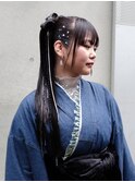 前撮りヘアセットも承っております◎大人気ハイポニー