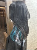 グリーン、ブルー、ターコイズ、インナーカラー