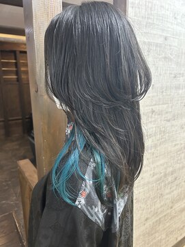 ララ(LALA) グリーン、ブルー、ターコイズ、インナーカラー