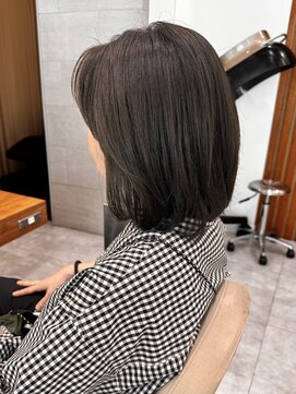 【白髪ぼかし】秋におすすめ！グリーンカラー