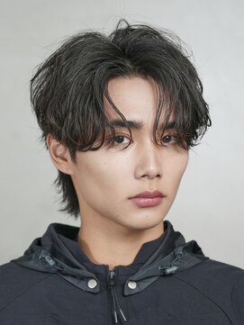 フィフス 札幌大通(fifth) 札幌フェザーパーマニュアンスパーマセンターパート微分け毛流れ