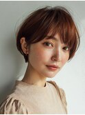 着物ヘア/ダークアッシュ/ミディアムレイヤーカット/大口子安