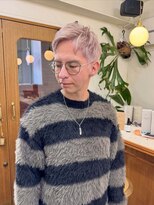 シエン 恵比寿(CIEN)&nbsp;men'sスパイキーショート&ブリーチカラーミルクティーベージュ