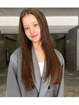 メルシー merci ロング　ストレート　ブラウン