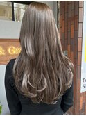 ブリーチなしダブルカラー透明感カラーアッシュベージュ