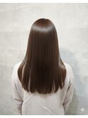 ロングストレート、ブラウンカラー