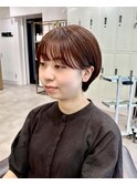 大人可愛いショート丸みショートボブ20代30代横浜石川町