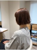 40代50代外ハネボブショートボブミルクティーベージュ/四条大宮