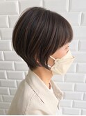 [横浜駅/ショートボブ/ショートカット/顔周りレイヤー］
