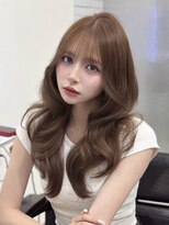 ロムーク 表参道(LOMKH)&nbsp;小顔ロングレイヤーカット顔周り夏シールエクステ水光感カラー