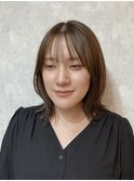 大人の小顔ミディ×顔まわりレイヤー