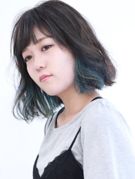 ステラ ヘア デザイン サロン(STELLA hair design salon) ルージィチョップボブ  インナーカラー×ブルー　S
