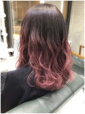 ラベンダーピンクグラデーションカラー☆ブリーチ透明感カラー
