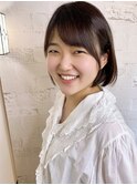 表面ストレート×ナチュラルボブ