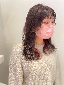 ビーハイブ 一番町店 アヴェダ(BEHIVE) ワンポイントでおしゃれ度アップ！カシスピンクカラー☆