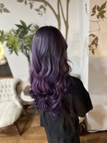 ヘアデザイン ヴォワール(hair & design voir)&nbsp;ディープアメジストグラデーション×おすぎ