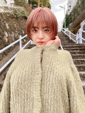 ナル(nalu.) ピンクベージュ/ボブ/顔まわりカット