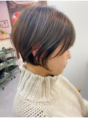 丸みショートボブ×ショコラベージュ