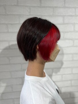 ビスイル 秋葉原店(Vis ill) フェイスフレーミング/レッド/ケアブリーチ/イヤリングカラー