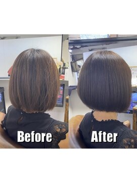 カミケン 方木田店(kamiken.) 美髪で上品度UP!さらさらショートボブ【カミケン方木田店】