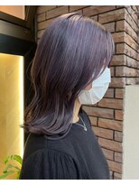 カーサ バイ ハミュウ たまプラーザ(CASA by Humium)&nbsp;20代30代40代ラベンダーアッシュ艶感外ハネロブヘアー