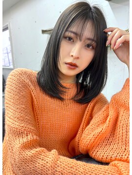 ロゼ 石橋(Rose) 【ROSE】髪質改善__縮毛矯正_カーキベージュ_ミディアム