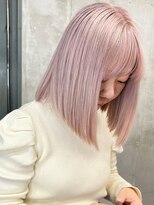 ソルトウォーター(SALT WATER) レイヤーカット/ピンク/韓国ヘアー/ブリーチあり/恵比寿/