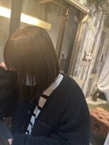ワ ヘアー(wa-hair)&nbsp;小顔愛され結べる切りっぱなしボブ　グレーベージュ髪質改善朝楽