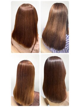 美容室フルール 透明感♪髪質改善カラー小顔艶感ミディミルクティーベージュ