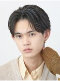 フェザーパーマ刈り上げセンターパートフェザーショートコンマ