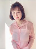 ワンカールボブ*前髪ありボブ*ナチュラルボブ*イメチェン*丸顔